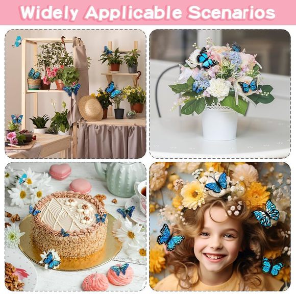 12 Pcs Monarch Butterfly Decorations, 3 Sizes Halloween Butterfly Wall🐥 - Picture 7 of 7